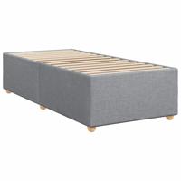 Boxspring met matras stof lichtgrijs 90x190 cm - thumbnail