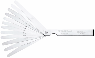 Gedore Voelermaatset | Waaier 5-100/100 | 13-dlg - 3301431 Gedore Voelermaatset | Waaier 5-100/100 | 13-dlg - 3301431