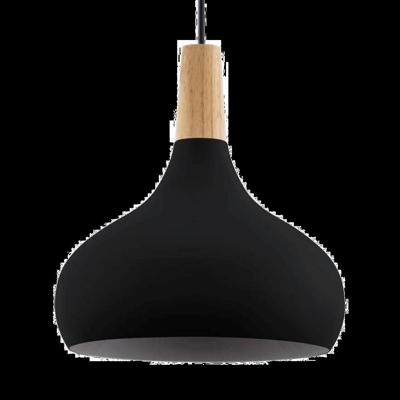 Eglo Zwarte hanglampSabinar Ø 28cm met hout - 900162
