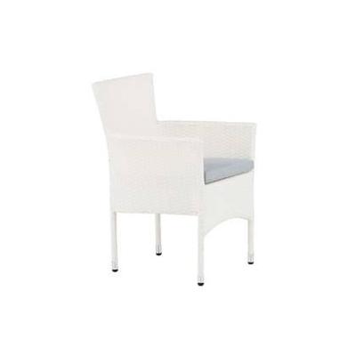 Nohr Tuinstoel 'Theressa' Wicker, kleur Wit Nohr Tuinstoel 'Theressa' Wicker, kleur Wit