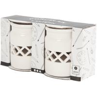 Creativ Company Lantaarn, h: 8 cm, d 6,2 cm, wit, 2 stuk/ 1 doos - thumbnail