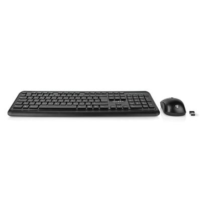 Nedis Muis en Toetsenbordset | Draadloos | USB | QWERTZ | Duits | 1 stuks - KBMCW100BKDE KBMCW100BKDE Nedis Muis en Toetsenbordset | Draadloos | USB | QWERTZ | Duits | 1 stuks - KBMCW100BKDE KBMCW100BKDE
