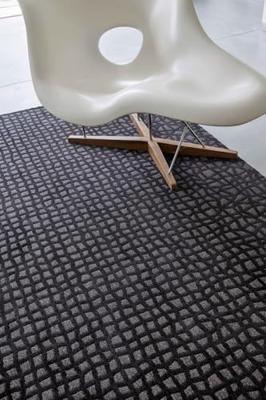 Louis de Poortere - Rond vloerkleed Trammel Structures 9247 Oppian Black - 240 rond