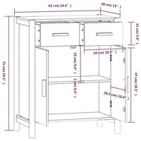 Dressoir 62x38x75 cm bewerkt hout zwart - thumbnail