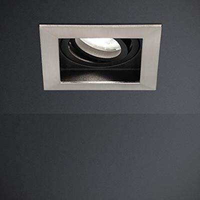 Set van 6 Durham vierkante LED inbouwspots - 4 Watt 345 Lumen - 6500K daglicht wit - GU10 - Dimbaar Kantelbaar - Voor binnen - RVS Set van 6 Durham vierkante LED inbouwspots - 4 Watt 345 Lumen - 6500K daglicht wit - GU10 - Dimbaar Kantelbaar - Voor binnen - RVS