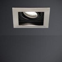 Set van 6 Durham vierkante LED inbouwspots - 4 Watt 345 Lumen - 6500K daglicht wit - GU10 - Dimbaar Kantelbaar - Voor binnen - RVS - thumbnail