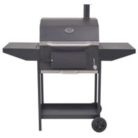 VidaXL Houtskoolbarbecue met onderplank zwart - thumbnail