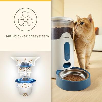 Panasonic CP-JNF01CW Automatische voederbak 2.8 l Kat, Hond Wit, Blauw App-besturing 1 stuk(s) CP-JNF01CW Panasonic CP-JNF01CW Automatische voederbak 2.8 l Kat, Hond Wit, Blauw App-besturing 1 stuk(s) CP-JNF01CW