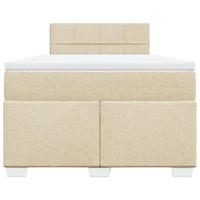 Boxspring met matras stof crèmekleurig 120x200 cm - thumbnail