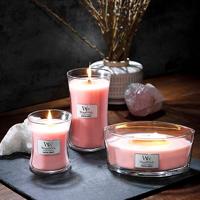 WoodWick Geurkaars Medium Coastal Sunset - 11 cm / ø 10 cm - Geurkaars in Glas - Houten Lont - thumbnail