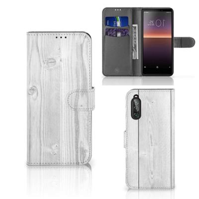 Sony Xperia 10 II | Book Style Case | White Wood Sony Xperia 10 II | Book Style Case | White Wood