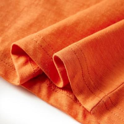 Kindershirt met lange mouwen racewagenprint 128 donkeroranje