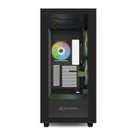 Sharkoon rebel c60 rgb midi tower behuizing (zwart | 2x usb-a | 1x usb-c | rgb | tempered glass) - thumbnail