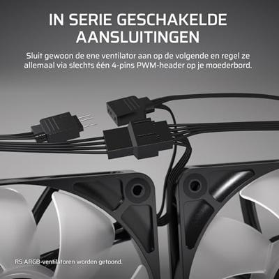 Corsair CO-9050190-WW PC-ventilator Zwart (b x h x d) 140 x 25 x 140 mm