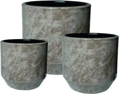 Terraliet bloempot 18x16cm bruin