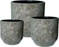 Terraliet bloempot 18x16cm bruin - thumbnail