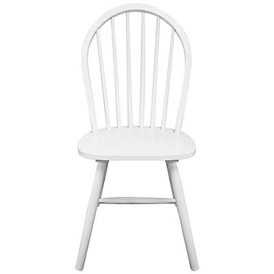 Eetkamerstoelen 4 st massief rubberwood wit - thumbnail