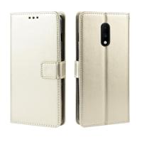 Retro Crazy Horse textuur horizontale Flip lederen case voor OnePlus 7 met houder & kaartsleuven & fotolijstjes (goud) - thumbnail