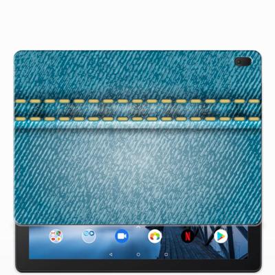 Lenovo Tab E10 Leuke Siliconen Hoes Jeans Lenovo Tab E10 Leuke Siliconen Hoes Jeans