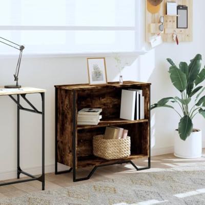 Boekenkast 80x31x74,5 cm bewerkt hout gerookt eikenkleurig Boekenkast 80x31x74,5 cm bewerkt hout gerookt eikenkleurig