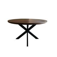 Livingfurn Ronde Eettafel 'Jesper' Mangohout, 130cm, kleur Bruin - thumbnail