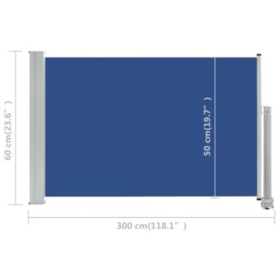 VidaXL Tuinscherm uittrekbaar 60x300 cm blauw VidaXL Tuinscherm uittrekbaar 60x300 cm blauw