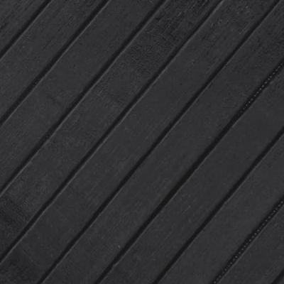 Vloerkleed rond 100 cm bamboe grijs