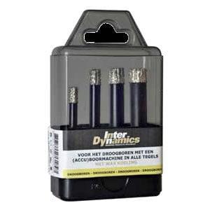Inter Dynamics Tegelboorset | BlackPower | Voor droogboren | 6, 8, 10 en 12 mm - 960100