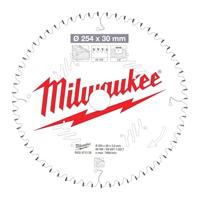 Milwaukee Cirkelzaagblad voor Hout | Ø 254mm Asgat 30mm 60T - 4932471320 - thumbnail