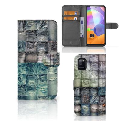 Wallet Case met Pasjes Samsung Galaxy A31 Spijkerbroeken Wallet Case met Pasjes Samsung Galaxy A31 Spijkerbroeken