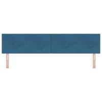 LED Hoofdbord met LED-striplichten Blauw 200 cm Polyester - thumbnail