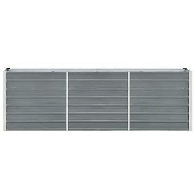 VidaXL Plantenbak verhoogd 240x40x77 cm gegalvaniseerd staal grijs VidaXL Plantenbak verhoogd 240x40x77 cm gegalvaniseerd staal grijs