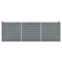 Plantenbak verhoogd 240x40x77 cm gegalvaniseerd staal grijs - thumbnail