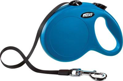 flexi New Classic L riem 5 m blauw voor honden tot 50 kg