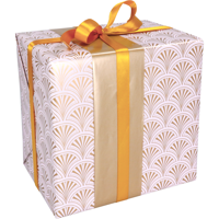 Cadeaupapier | 50cm | 200m | 80gr/m² | Wave | goud - thumbnail