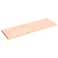 Tafelblad natuurlijke rand 120x40x(2-4) cm massief eikenhout - thumbnail