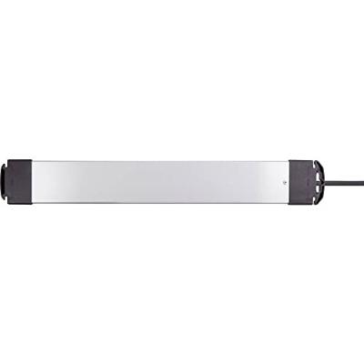 Sygonix SY-4755604 Overspanningsveilige stekkerdoos 6-voudig Zilver, Zwart 1 stuk(s)