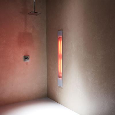 Sunshower Pure White XL Infrarood Inbouwapparaat 19.9x123.8x10cm Full Body 2000watt Aluminium