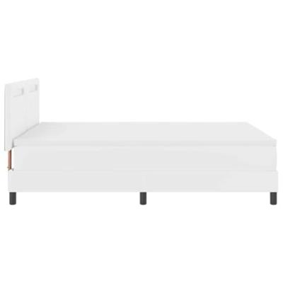 Bedframe met matras met matras Wit 140 x 200 cm Kunstleer