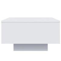 Salontafel 55x55x31 cm bewerkt hout wit - thumbnail