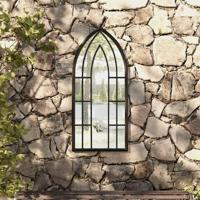 Tuinspiegel 100x45 cm ijzer zwart - thumbnail