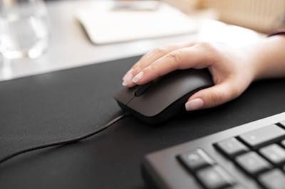 CHERRY DC 2000 toetsenbord Inclusief muis Universeel USB AZERTY Frans Zwart