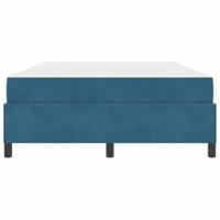 Bedframe met matras Donkerblauw en wit 160 x 200 cm Fluweel - thumbnail
