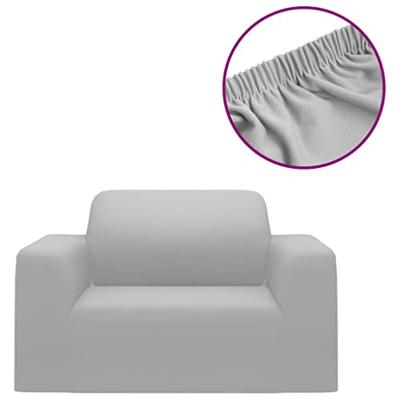 VidaXL Stretch meubelhoes voor bank grijs polyester jersey