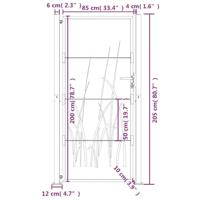 VidaXL Poort grasontwerp 105x205 cm cortenstaal - thumbnail