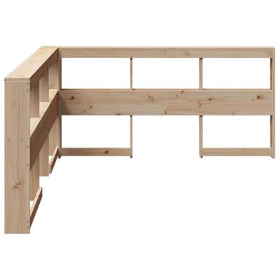 Boekenkast Hoofdeinde L-vormig 135 cm massief grenenhout
