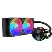 Cooler Master mly-d24m-a23pz-r1 pl240 flux, 240mm radiator, 120mm x2, 0-2300 rpm ± 10%, rgb led - thumbnail