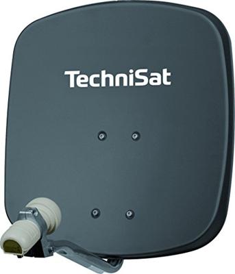 TechniSat DIGIDISH 45 Satellietschotel voor 1 deelnemer (45 cm kleine satellietinstallatie - complete set met wandhouder en universele V/H Single-LNB) grijs