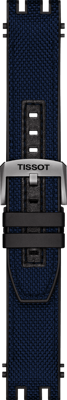 Horlogeband Tissot T1154272704100 / T603044210 Rubber Zwart 22mm
