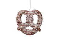 Kersthanger pretzel 10.5 cm glitter - thumbnail